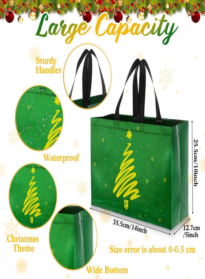 Tiamon 12 Pcs Large Winter Gift Bags with Handles Bulk Snowflake Tote Bag for Gift Non-Woven Winter Goodie Candy Treat Present Wrapping for Holiday Party Favor Shopping Supplies (12, Snowflake) - Image 2